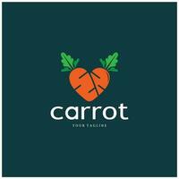 Carrot Illustration Creative Design Carrot Agricultural Product Logo Icon, Carrot Processing,vegan food, Farmers Market,Vector vector