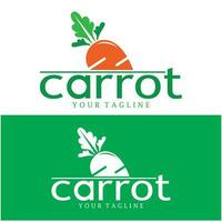 Carrot Illustration Creative Design Carrot Agricultural Product Logo Icon, Carrot Processing,vegan food, Farmers Market,Vector vector