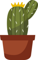 Houseplant on a Pot flat illustration png