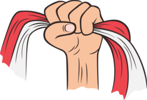 mão segurando Indonésia bandeira ilustração png