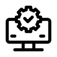 icono de computadora para su sitio web, móvil, presentación y diseño de logotipo. vector