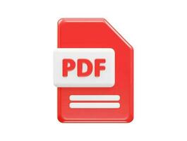 Pdf file format folder vector 3d