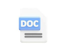 Doc file format folder vector 3d