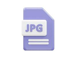 Jpg file format folder vector 3d