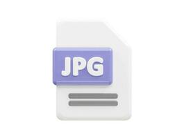 Jpg file format folder vector 3d