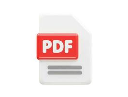 Pdf file format folder vector 3d