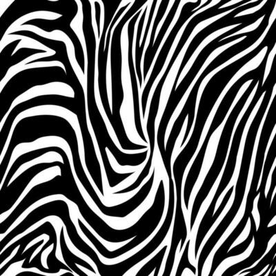 Hand drawn zebra skin retro seamless pattern