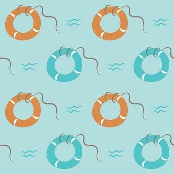 Seamless abstract pattern with a nautical theme vector