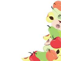 Beautiful background with different fruits vector