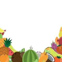 Beautiful background with different fruits vector