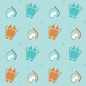 Seamless abstract pattern with a nautical theme vector