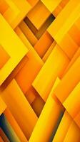 Abstract geometric pattern. Vertical yellow background for stories, yellow screen saver for your phone.AI generation photo