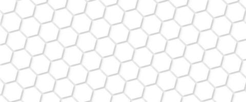 Abstract white geometric hexagon with futuristic technology digital hi-tech concept background. photo