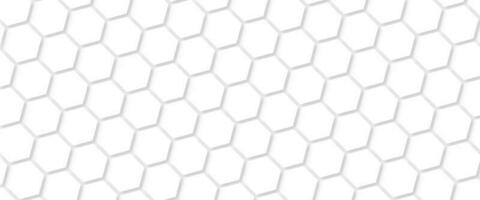 Abstract white geometric hexagon with futuristic technology digital hi-tech concept background. photo