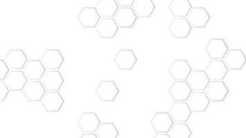 Abstract white geometric hexagon with futuristic technology digital hi-tech concept background. photo