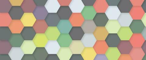 Hexagon abstract geometric shape background. Futuristic honeycomb mosaic pattern. Use for cover template, poster, banner web, flyer, print ad. Vector illustration photo