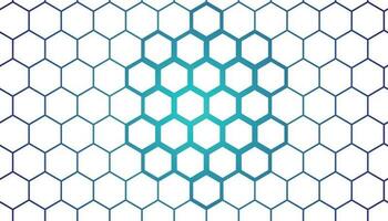 Abstract hexagon white background, blue light and shadow. vector