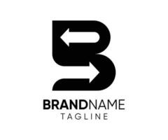 Initial arrow B letter logo design vector template