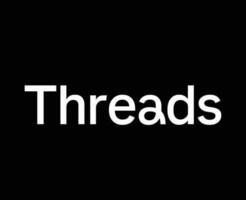 Threads By Instagram Symbol Logo Name Meta Social Media Design Vector Illustration With Black Background