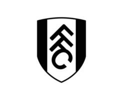 FC Fulham Club Logo Black And White Symbol Premier League Football Abstract Design Vector Illustration