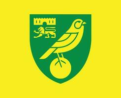 Norwich City Club Logo Symbol Premier League Football Abstract Design Vector Illustration With Yellow Background