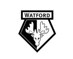 Watford Club Logo Black And White Symbol Premier League Football Abstract Design Vector Illustration
