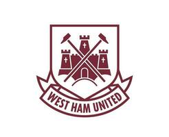 West Ham United Club Symbol Maroon Logo Premier League Football Abstract Design Vector Illustration
