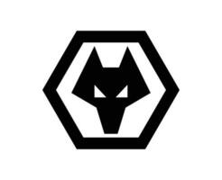 Wolverhampton Wanderers Club Logo Black Symbol Premier League Football Abstract Design Vector Illustration