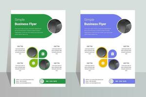 Modern A4 business company flyer template vector