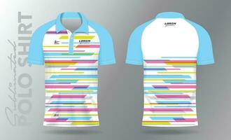 Sublimation Polo Shirt mockup template design for badminton jersey, tennis, soccer, football or sport uniform vector