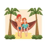 happy national hammock day vector illustration