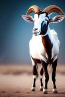 3d goat poster with negative space for Eid al-Adha greeting photo