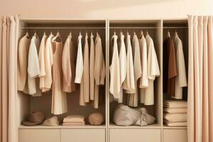 Clothing rack. Illustration AI Generative photo