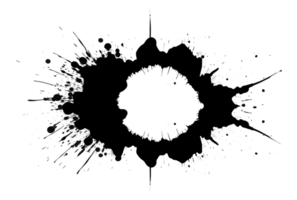 Black splash isolated. Illustration AI Generative png