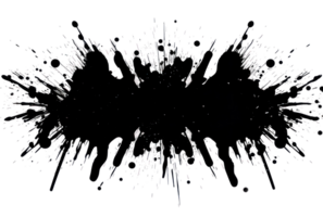 Black splash isolated. Illustration Generative AI png