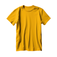 Yellow t-shirt mockup. Illustration AI Generative png