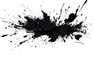 Black splash isolated. Illustration Generative AI png