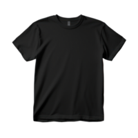 Black t-shirt isolated. Illustration AI Generative png