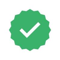 Check mark badge approve icon vector illustration