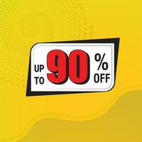 discount template for Price cut 90 vector