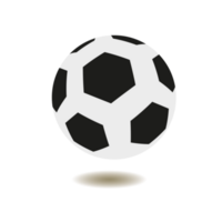 Soccer ball icon. Flat illustration in black png