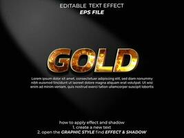 gold text effect, font editable, typography, 3d text. vector template