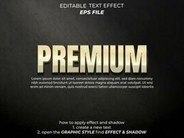 premium text effect, font editable, typography, 3d text. vector template