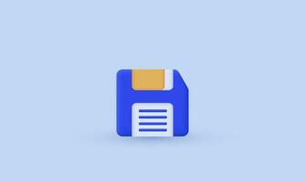 3d this floppy disk icon vector trendy symbols isolated on background