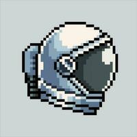 Pixel art illustration Astronaut helmet. Pixelated Astronaut. Astronaut Helmet space icon pixelated for the pixel art game and icon for website and video game. old school retro. vector