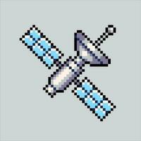 Pixel art illustration Space satellite. Pixelated Satellite. Space Satellite icon pixelated for the pixel art game and icon for website and video game. old school retro. vector