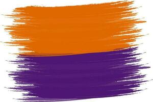 Vector Abstract brush stroke in trendy Halloween colors orange and purple. Copy space. Isolate. EPS