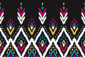 Abstract beautiful ikat art. Ethnic seamless pattern in tribal. American, Mexican style. Design for background, illustration, clothing, carpet, batik, fabric, embroidery. vector