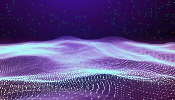 AIGenerative, Data technology abstract futuristic illustration. Low poly shape with connecting dots and lines on dark background. 3D rendering. Big data visualization. photo