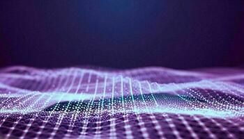AIGenerative, Data technology abstract futuristic illustration. Low poly shape with connecting dots and lines on dark background. 3D rendering. Big data visualization. photo
